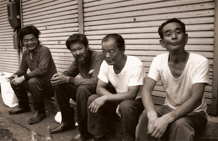 Construction workers, Nagoya, Japan, 1990