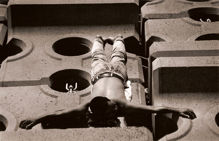 Sun worshiper, Shinmariko beach, Aiichi Prefecture, Japan, 1990