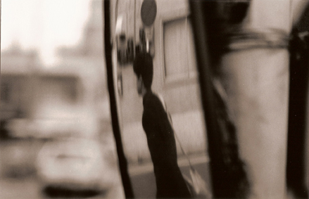 School boy in mirror, Nagoya, Japan, 1991